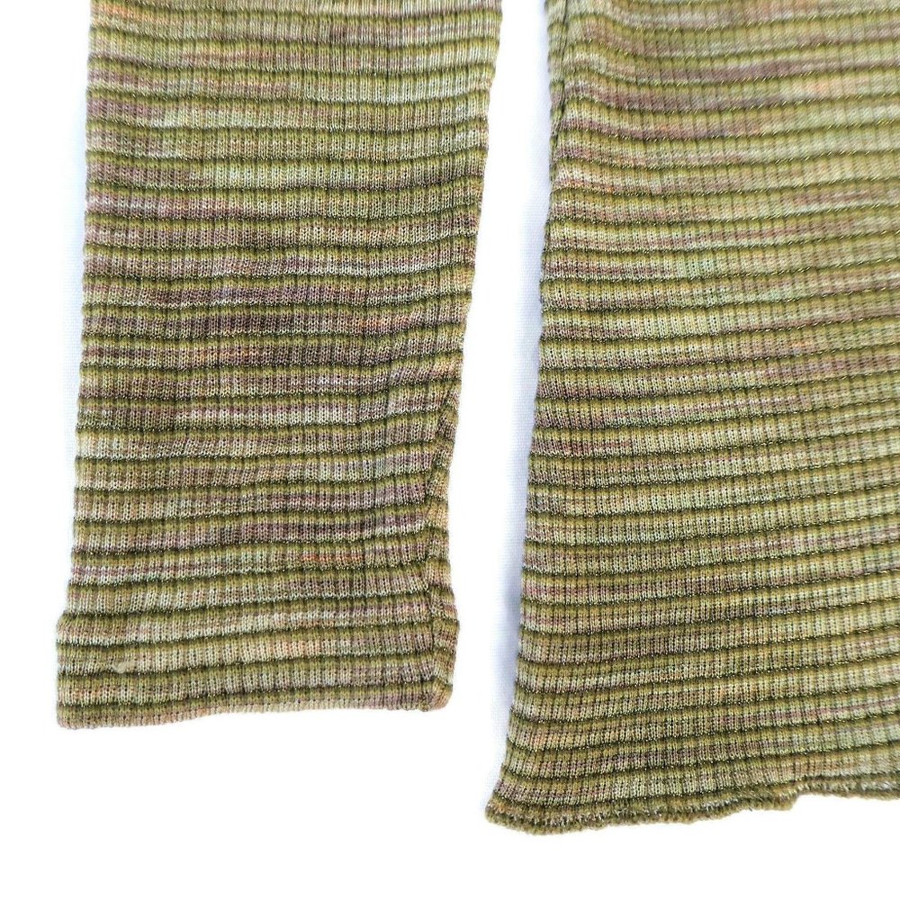 Escada 80s Sweater Pullover Space Dye Gold Lurex Scoop 38 - Picture 6 of 8
